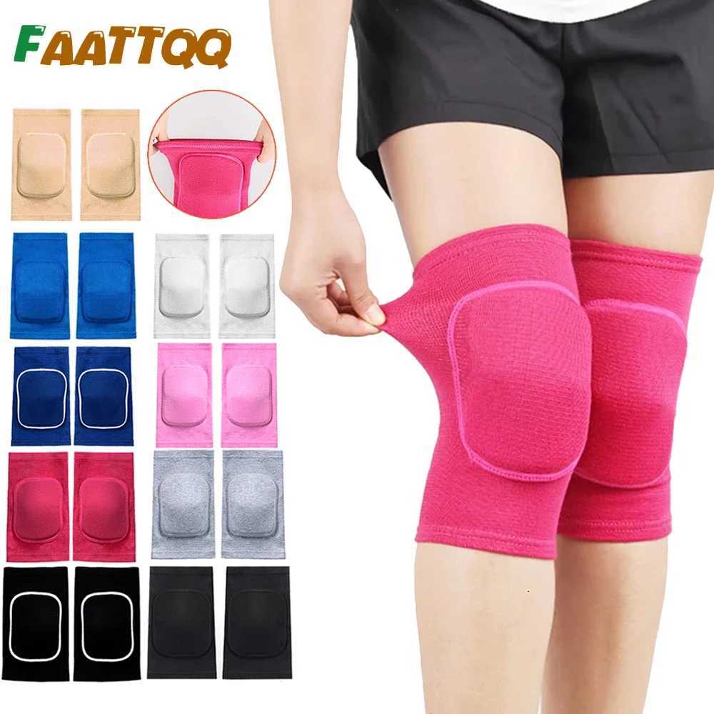 1Pair Sports Compression Knee Pads Elastic Knee Protector Thickened Sponge Knee Brace Support for Dancing Workout TrainingW251024