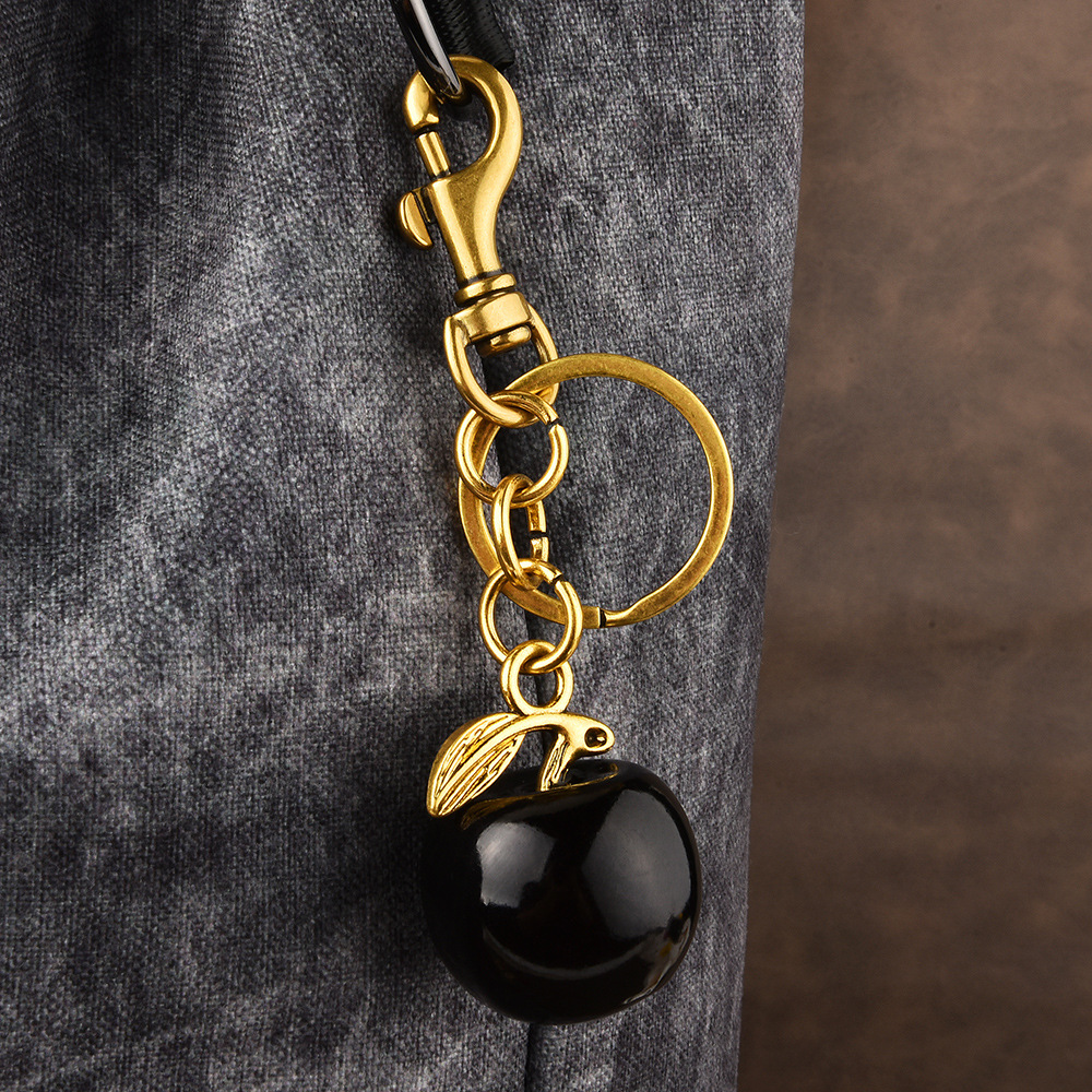 New Apple Keychain Stylish Bag Charm for Women, Exquisite Handbag Accessory & Car Keychain Party little Gift