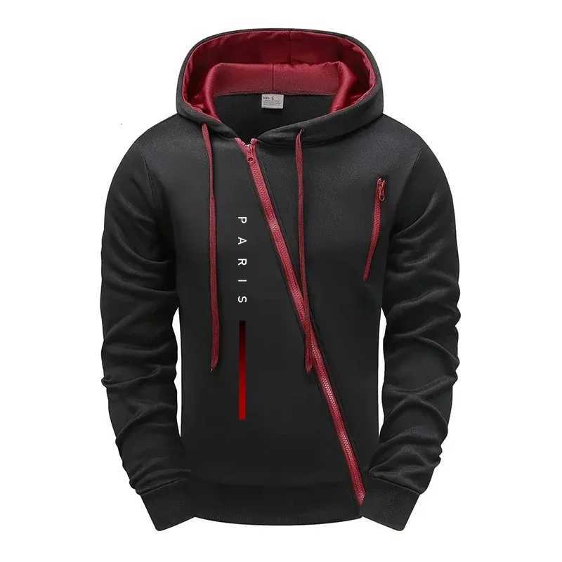 Men Versatile Diagonal Zipper Jacket Casual Autumn Winter Hoodie Comfort Single Sweatshirt Top Pants Jogging Sport Fashion DailyT251024