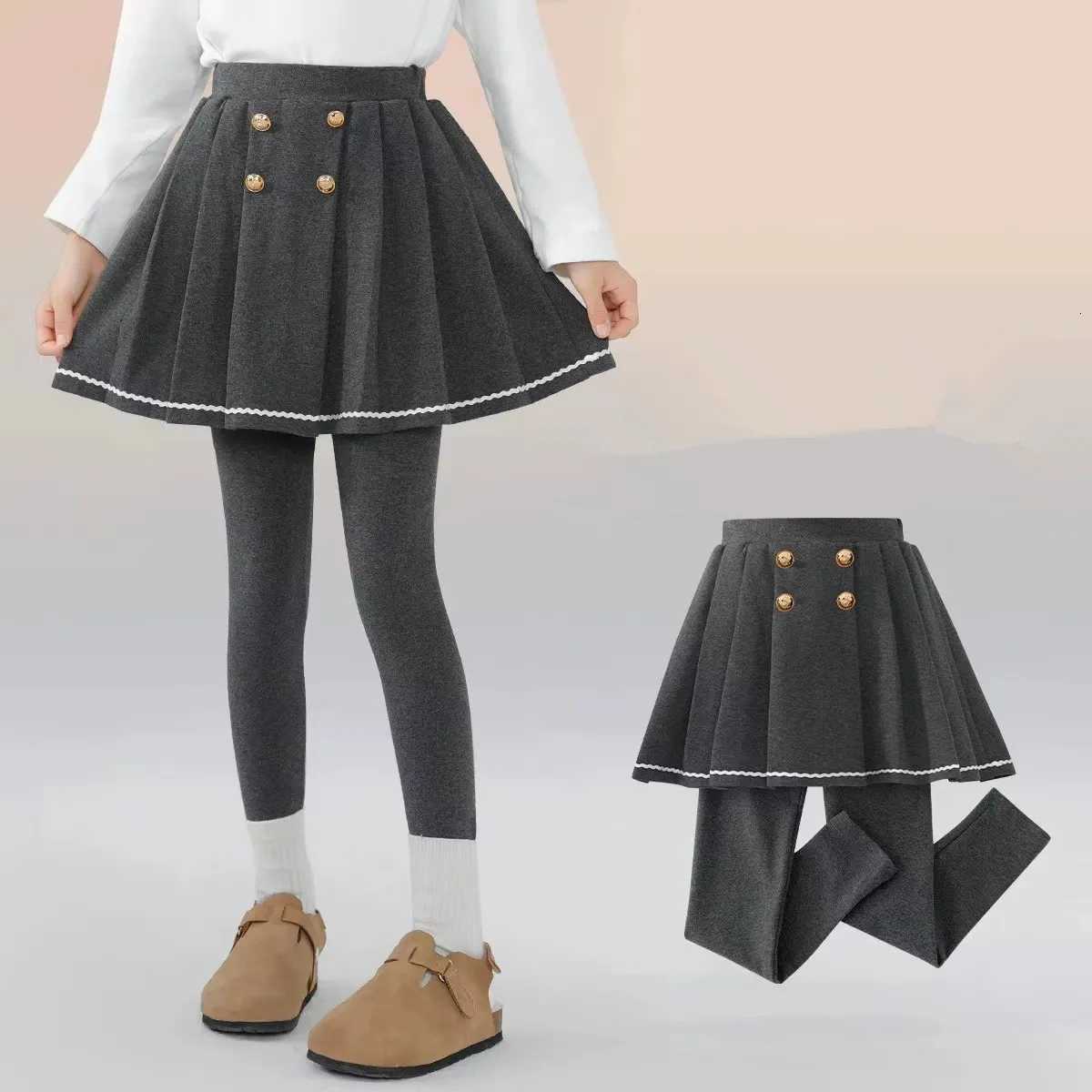 New Arrival Cotton Skinny Big Kids Girls Skirt Leggings High Elastic Solid Spring Teenage Girls Yoga Pants for 120160cmT251024