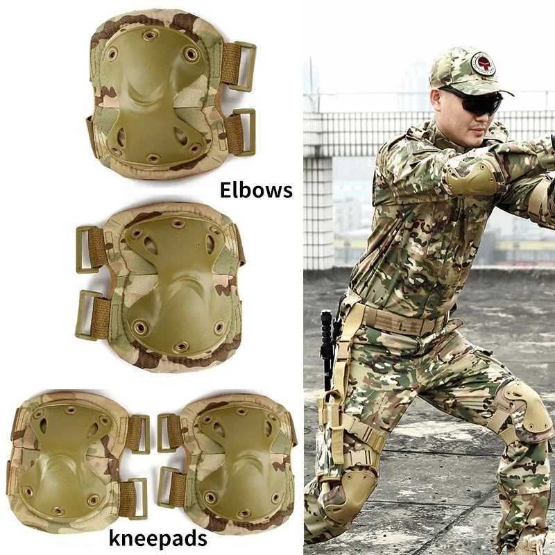 Tactical Knee Pad Elbow CS Military Protector Army Airsoft Outdoor Sport Hunting Kneepad Safety Knee Gear Protective Knees PadsW251024