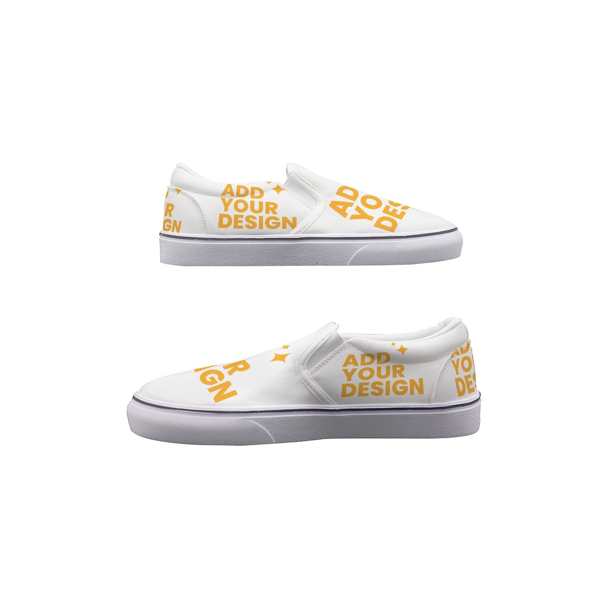 DHgatepod Kids Slip-On Casual Shoes - Breathable Canvas Sneakers with Elastic Sides & Removable Insoles for All Seasons