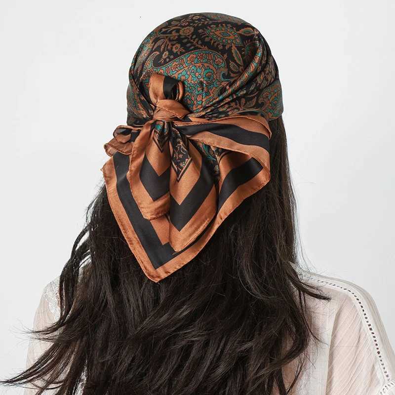 Fashion Square Silk Scarf Satin Cashew wer Print Small Neck Scarf Wen scarf Kerchief Bandana Shl Accories 70cm Y251024
