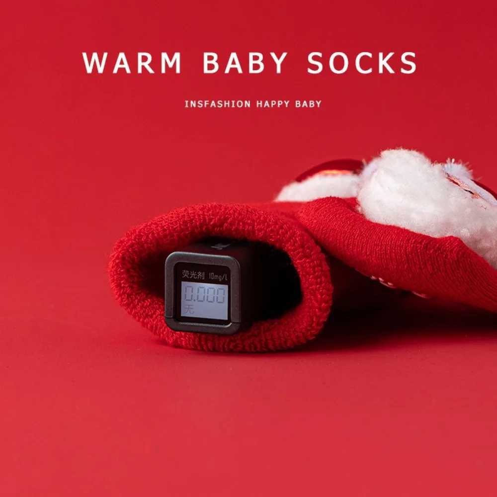 Soft Cotton Newborn Kids Socks Red Santa Claus Baby Girls Boys Warm slippers 03years Children Sock Autumn Winter J251024