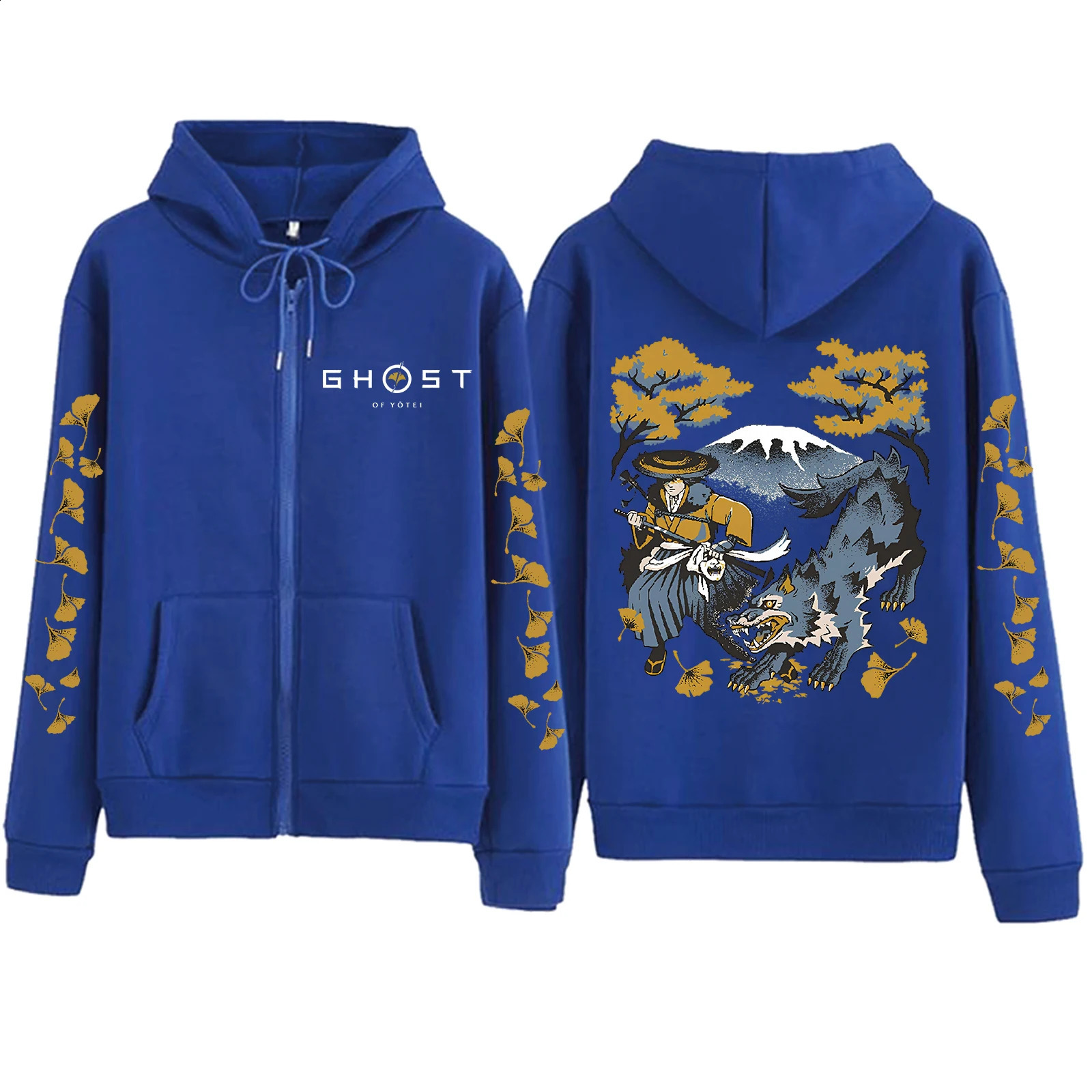 Ghost of Yotei 2025 Printed Zipper Hoodie Harajuku Oversized Game Merch Pullover Hoodies Y2k Zip Up 251018