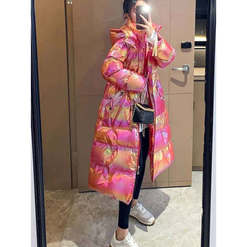 2025 Female Winter Waterproof Long Parkas Cotton Padded Jacket Women Hooded Thick Warm Snow Coat Fashion Oversized Outerwear Womens Coat