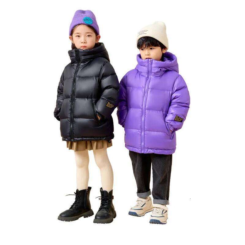 Children's Feather Winter New Parent-Child Clothing Duck Down Silk Boys And Girls Children Thickened Jacket