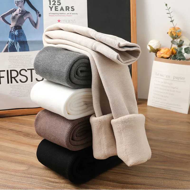 MILANCEL Autumn Winter Kids Leggings 312 Y Korean Style Warm Base Tights Girls Fleece Lining Thick Ninepoint Pants T251024