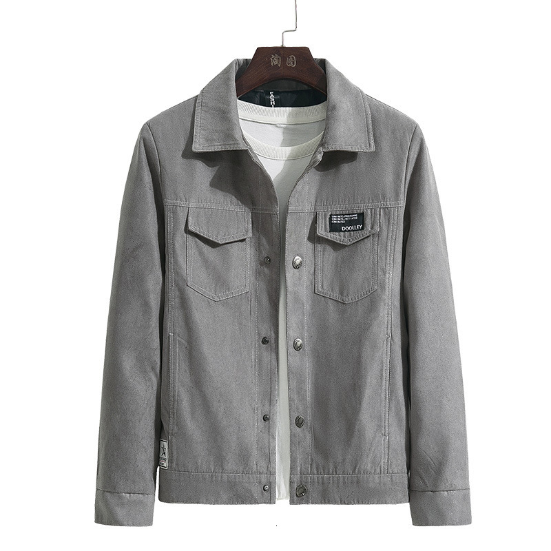 Stylish Men's Jacket Spring Autumn New Designer Hoodie Jacket Tracksuit Men Polo Veste Coat Workwear Jacket Denim Top Trendy Casual Turn-down Col