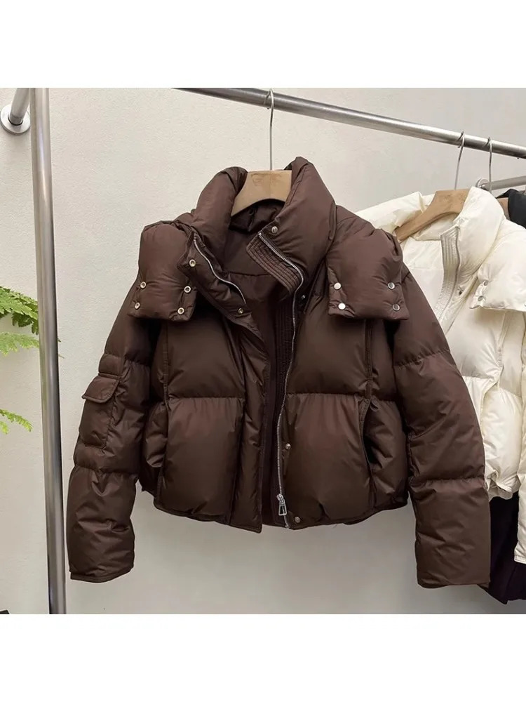 Oversize Cotton Jaet Womens Loose Bread Sle ort Coat Small Sense Friend Matching Thiened Polyester Filling 251013