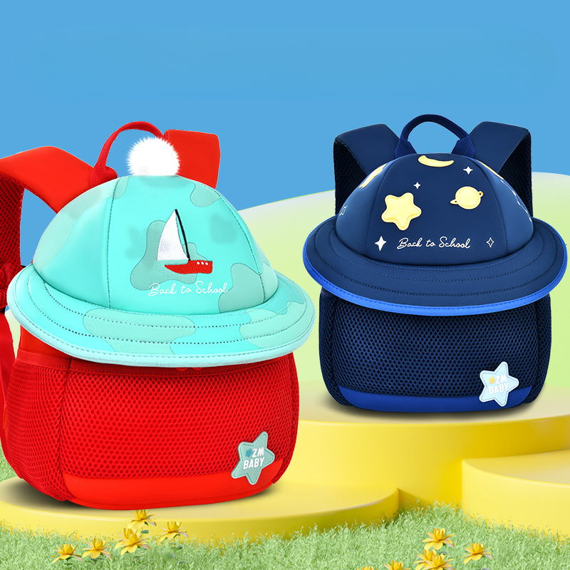 New Fashionable Boys and Girls Backpack Cute Mushroom Bag Diving Material Designer Children's Backpack Mini Small Bag