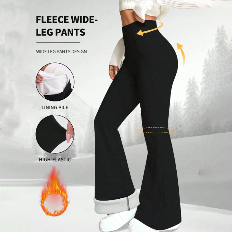 Autumn and winter pants high waisted bottoming pants to lift the buttocks and belly yoga pants sports and fitness nine minute flared pants