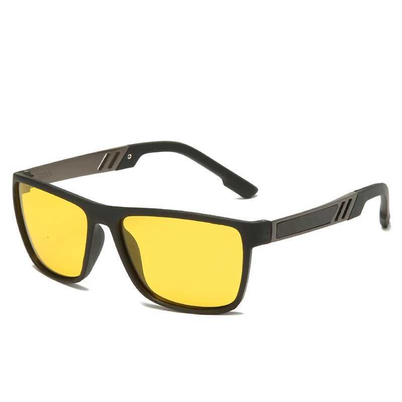 2025 New Men Polarized Sunglasses Fashion Women Square Yellow Lens Sun Glasses Retro Men Outdoor Fishing Eyewear Uv400 GlassT251024