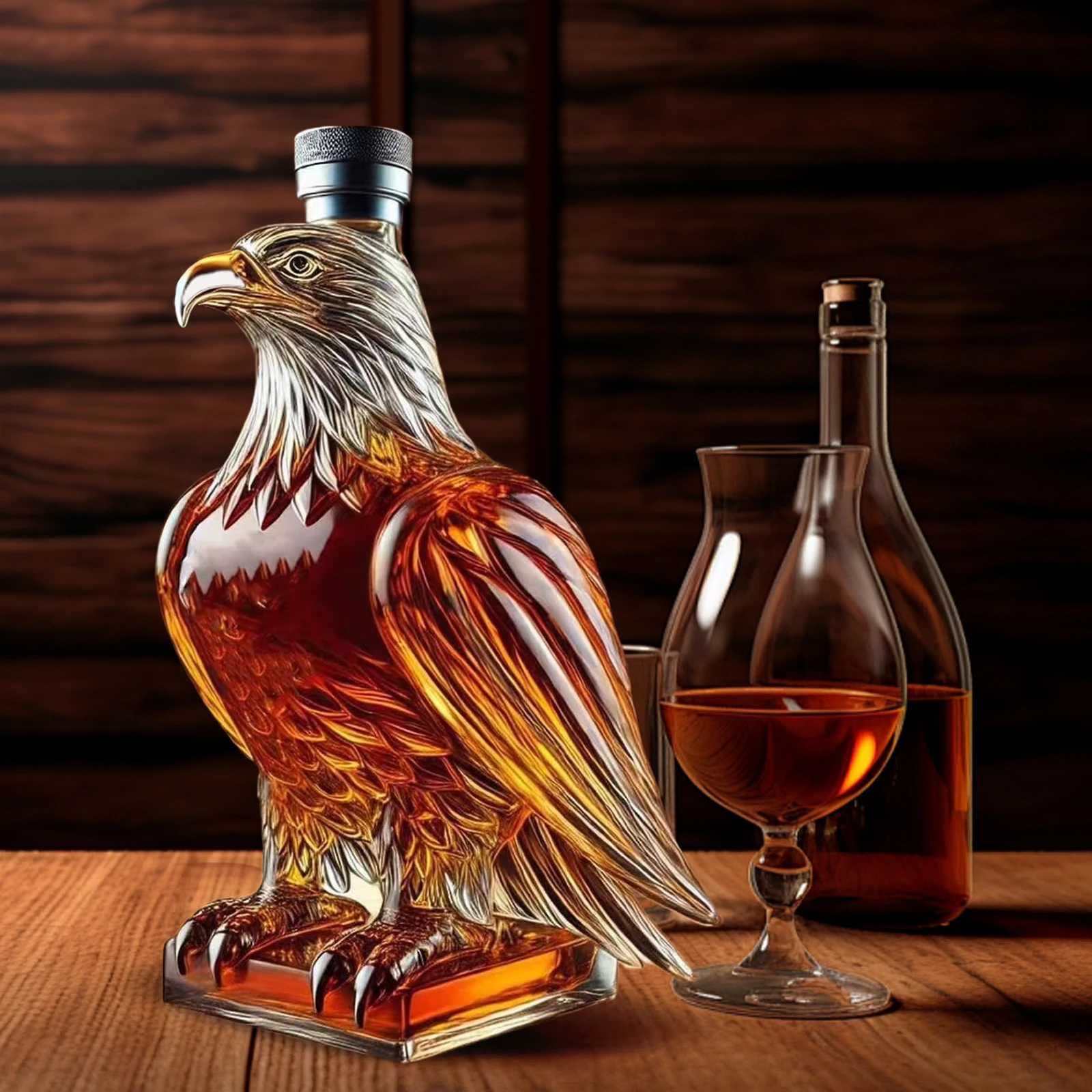 Liquor Decanter Dad Husband Whiskey Decanter Bottle Exquisite Liquor Bottle Fun He Decoration for Holidays Y251024