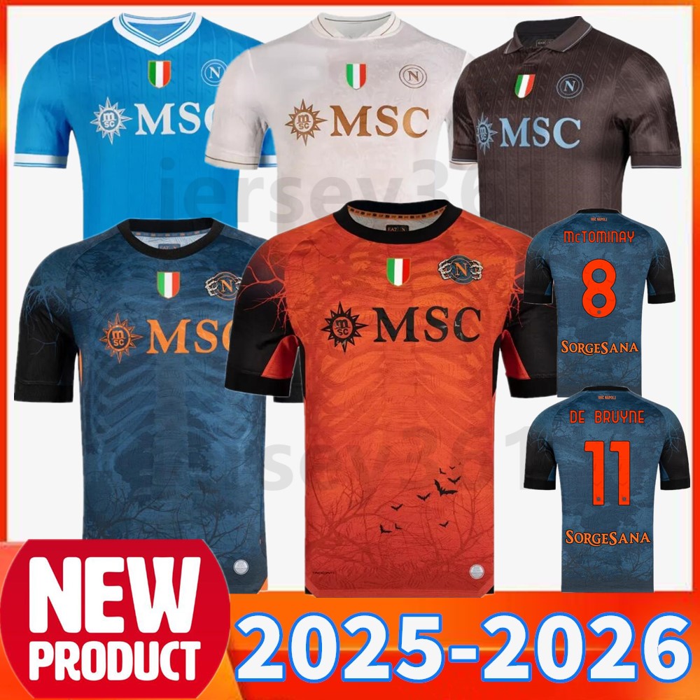 25 26 Maglia SSC Napoli Cyborg Training Soccer Jerseys 2025 2026 Naples HALLOWEEN jersey Home Away Fans Football Shirt Men DE BRUYNE Neres McTominay Maglie shirts
