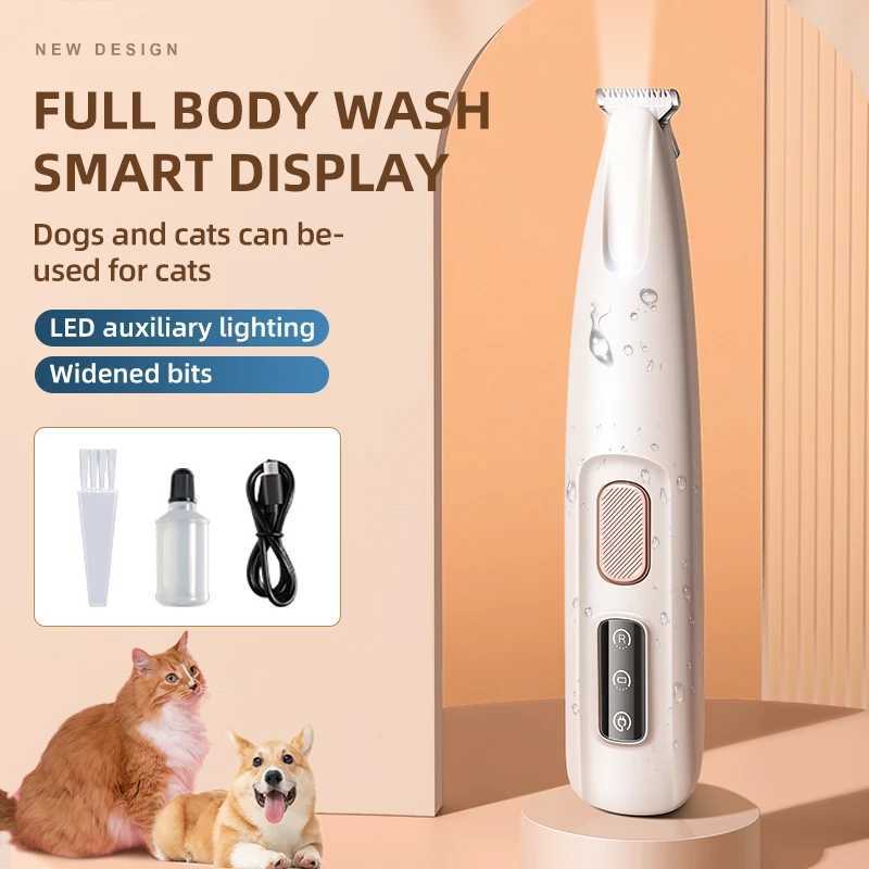 Portable Dog Paw Trimmer with Led Light Pets Nail Grinder Shaver Clipper Rechargeable Cordless Nail Grooming Tools for Cats Z20251024