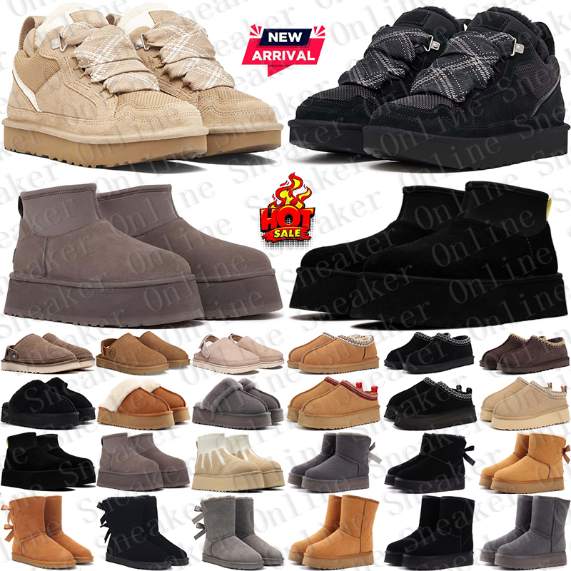 Designer martin boots booties Shoes for mens womens black pink winter Autumn fur bottes heel botte leather sneakers luxury over the knee snow high platform