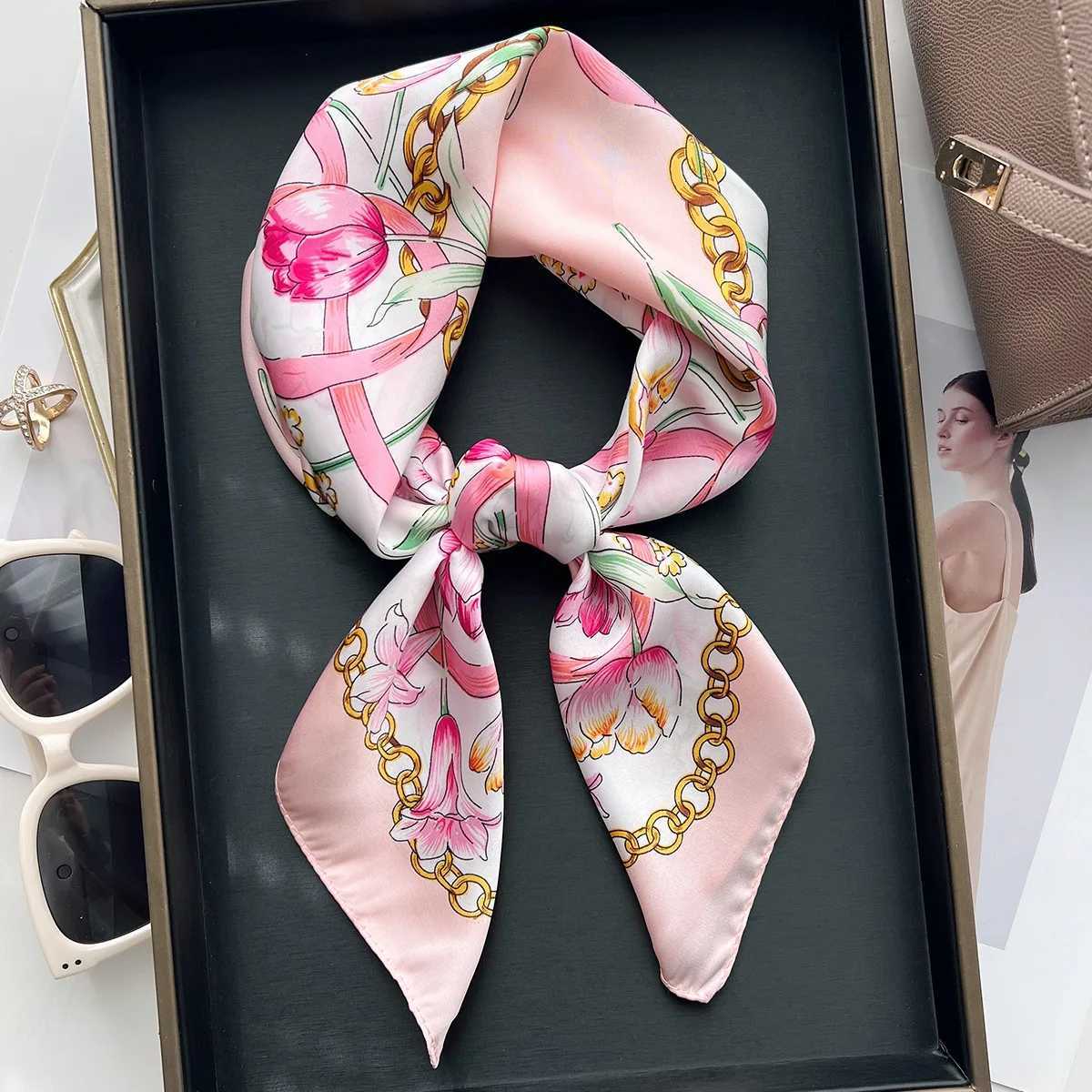 Wens Scarf Soft Stain Neckerchief Fashion Square Scarf For Dr Up Your look Hair Scarf SpringSummer Breathable Band Y251024