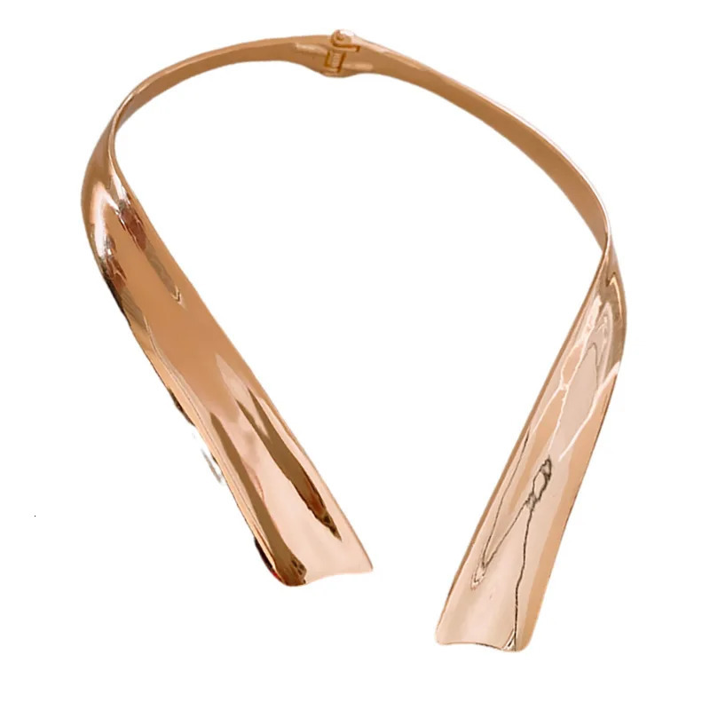 NISHIZAWA Ins Round Open Necklace Simple Niche Collar Exaggerated Personality Jewelry 251016
