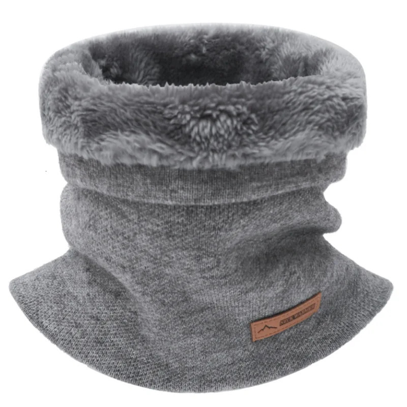 Winter Warm Scarf For Women Knitted Neck Scarves Rings Plush Solid Mens Collar Ring Female Foulard Neckerchief 251020