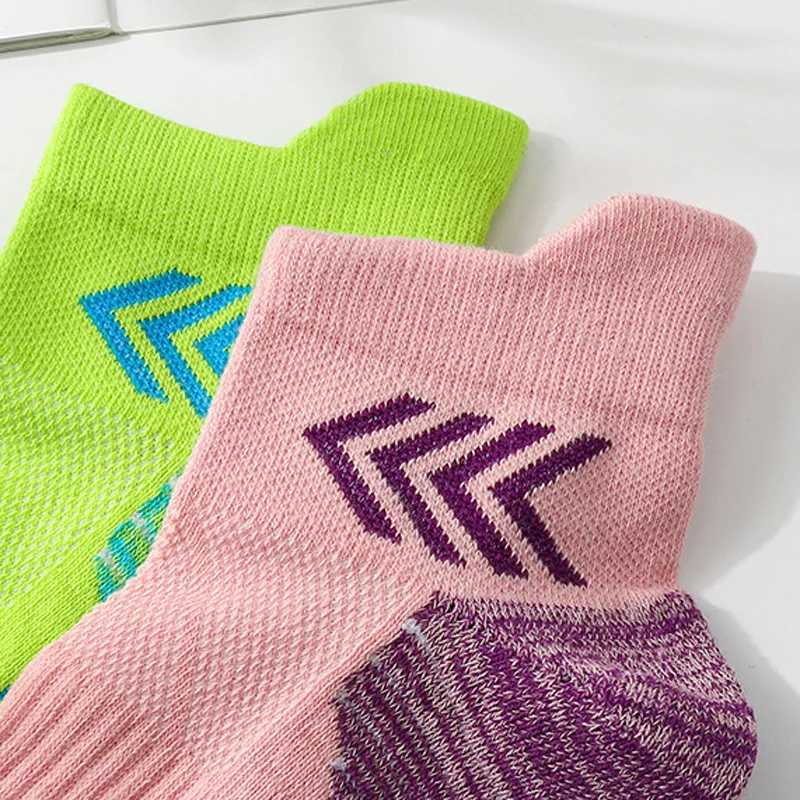 3Pairs Breathable Mesh Athletic Terry Socks Cushioned Moisturemanaging Durable Reduces Foot for Running Hiking Sports Men Women Y251024