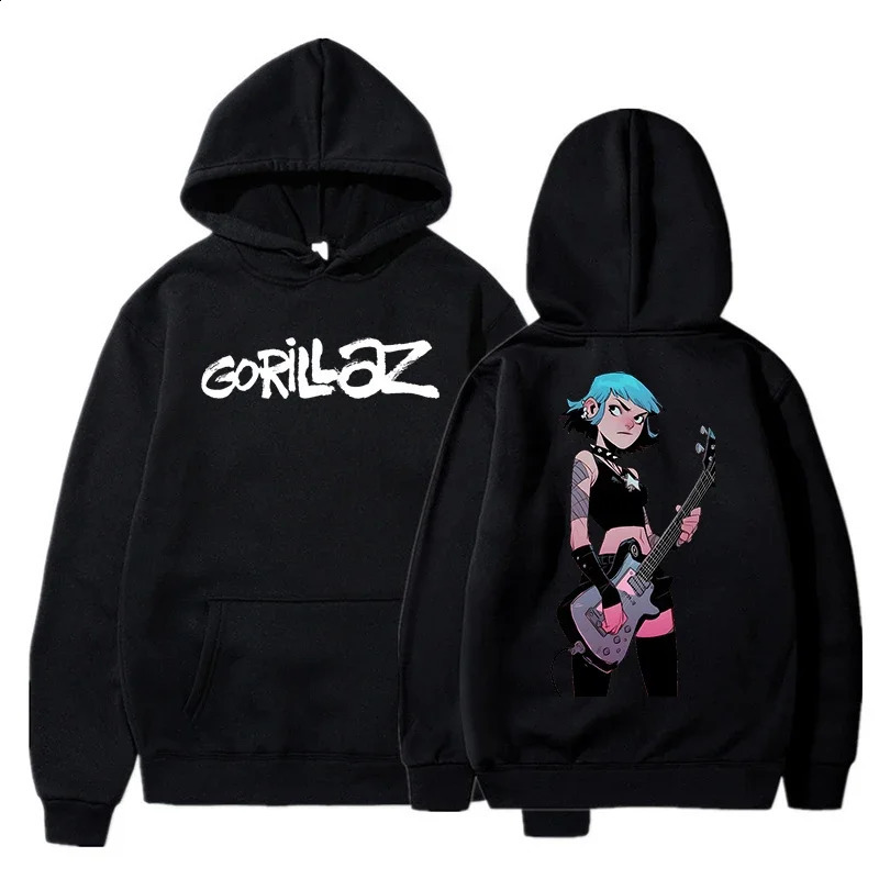The Autumn and Winter Pullovers Long Sleeve Loose Soft Sweatshirt Streetwear Coat Gorillaz Printing Women Men Hoode 251018