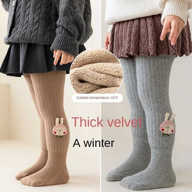 Kids Christmas Pantyhose Winter Fleece Thick Warm Baby Princess Leggings Cozy Soft New Year Costume Girls Thermal Tights 4 6 8 YT251024