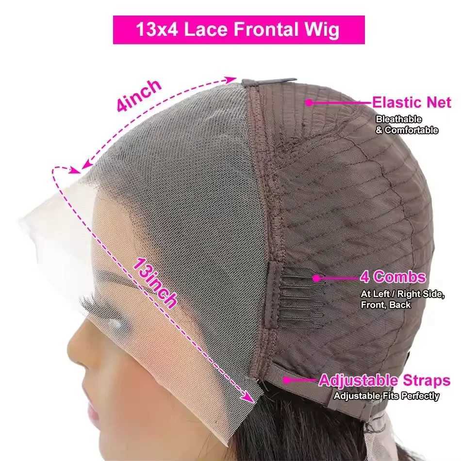 Bone Straight Bob Wig Human Hair 13x4 Lace Wigs Transparent Lace Human Hair Short Wig Pre Plucked 200 Density For Women W251023