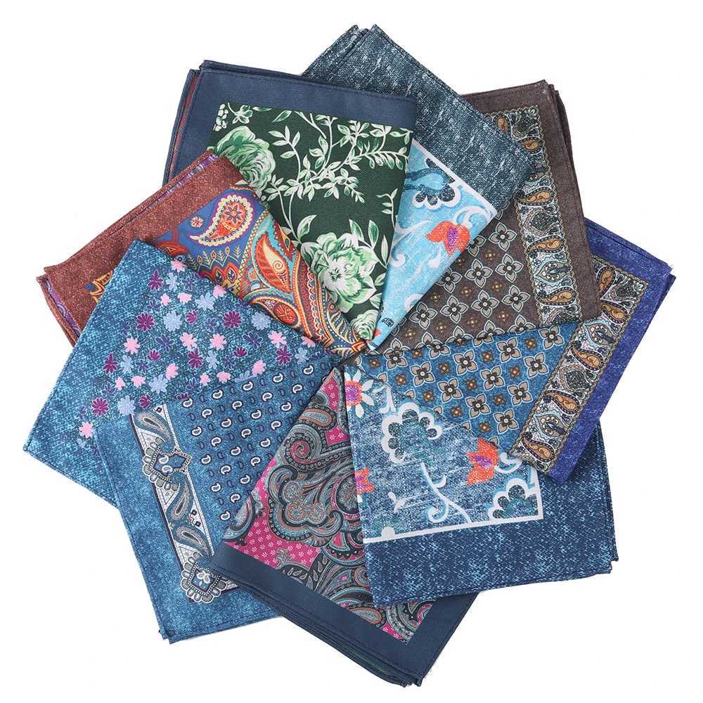 Tailor Smith Polter Doublesided printing Paisley Handkerchief Fashion Men Pocket Hanky Wedding Busin Party Pocket Square Y251024