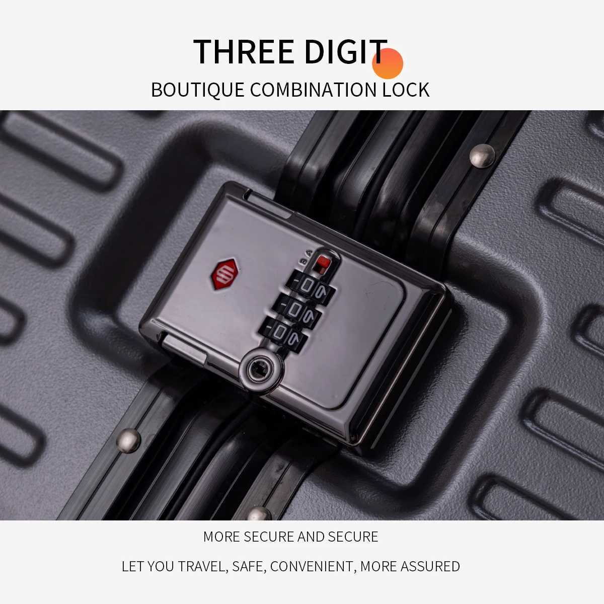 Strong and Durable Multifunctional Trolley Suitcase New LargeCapacity Suitcase Universal Wheel Student Password BoxW251024
