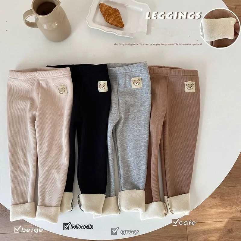 Kids Boys Pants Autumn Winter Thick Warm Girls Leggings Solid Color Childrens Pant Kids ClothesT251024
