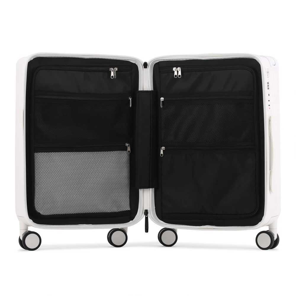 Manufactory PC Travel Trolley Case Durable Men Combination Case Small Size Boarding Case Luggage Suitcase with USBW251024