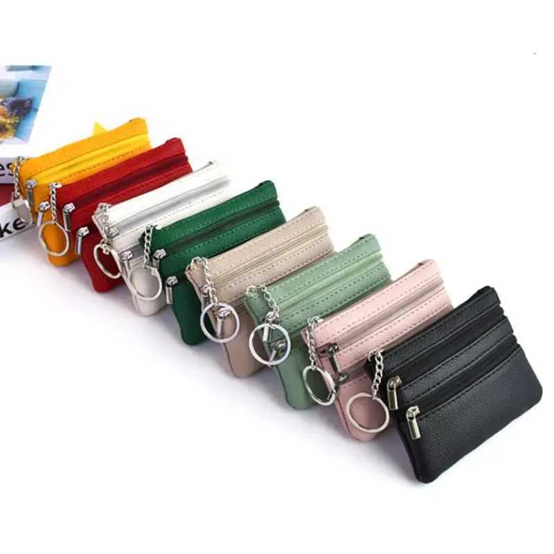 PU Leather Money Coin Purse 2025 New with Key Ring Waterproof Pocket Purse Zipper Wearresistant Holoder Male Z251023