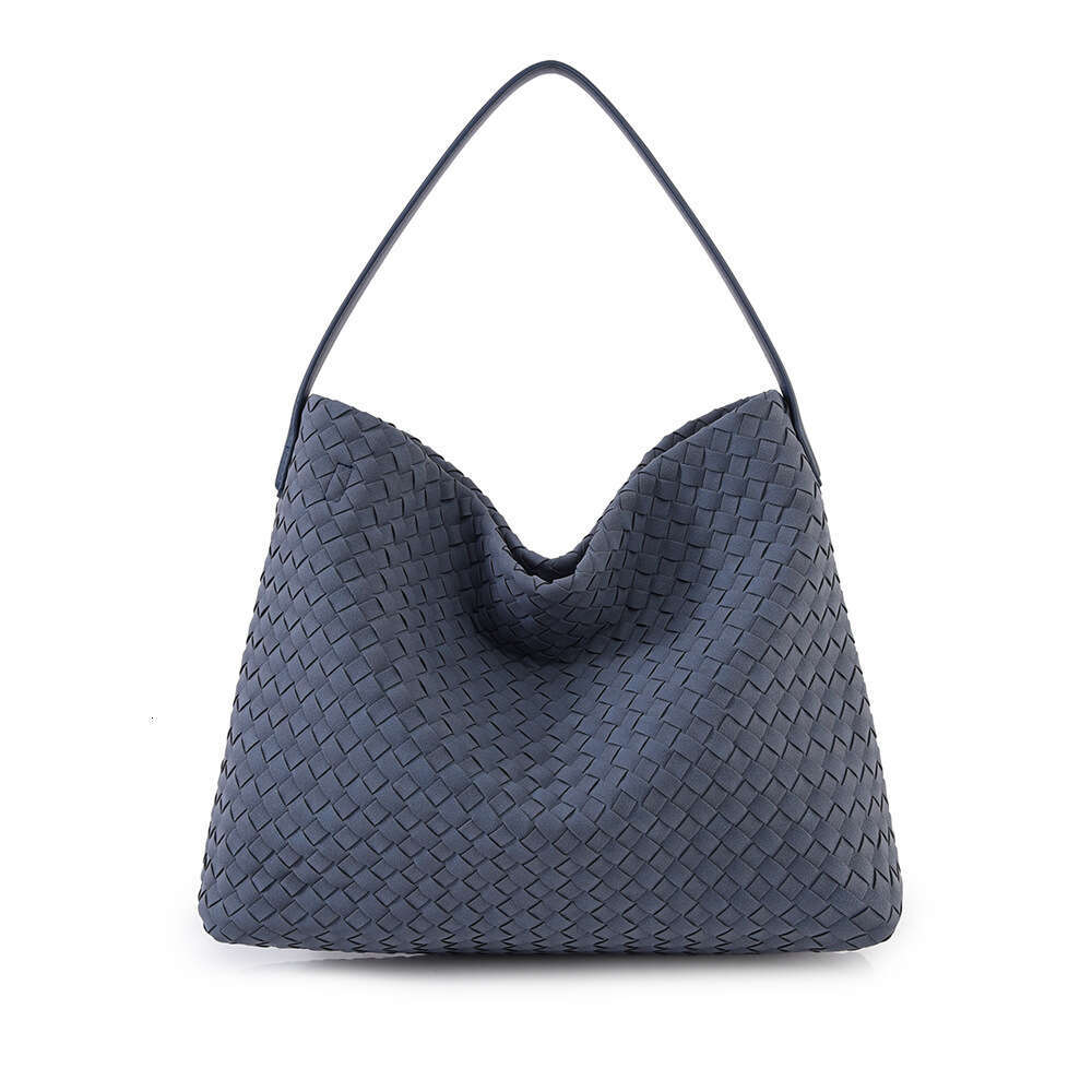 Hand-Woven Autumn Winter Suede Large Capacity Shoulder High-End Simple Commuter Tote Bag