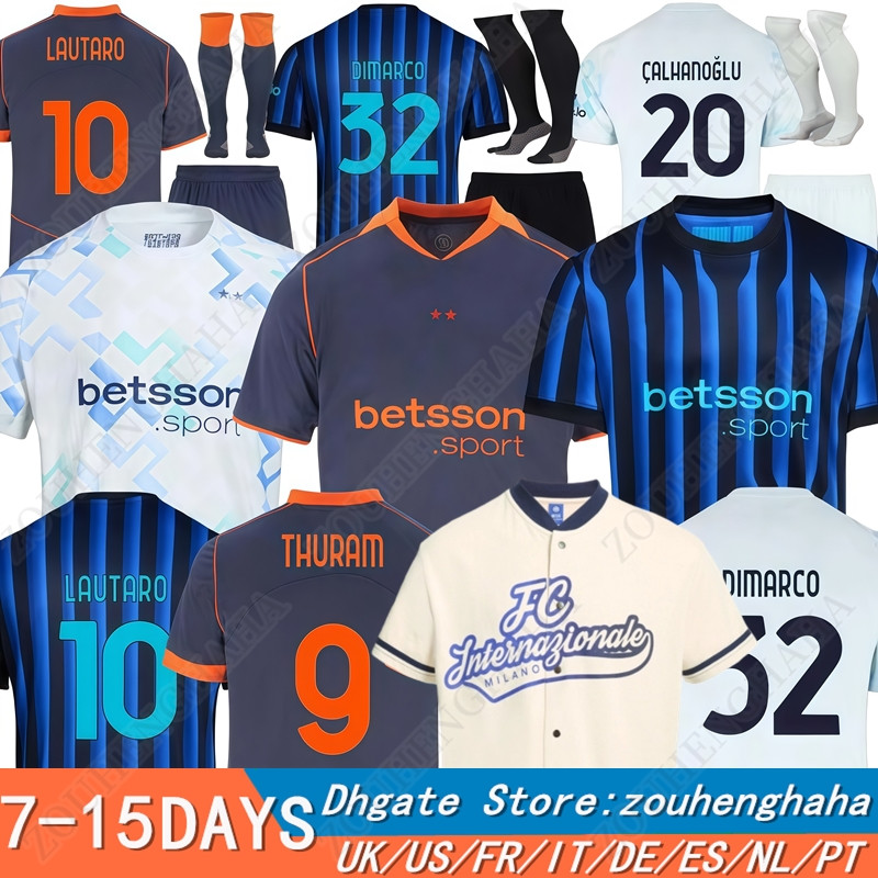 S-4XL Maglie INTER LAUTARO 25 26 Soccer Jerseys 2025 2026 Home Away Third Fans Player Men Kids Football Shirt Kit BARELLA THURAM BONNY MILANS ZIELINSKI CALHANOGLU