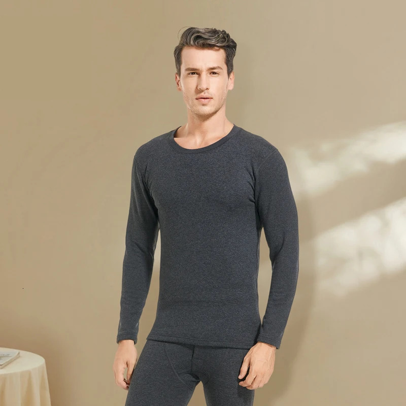 Autumn Winter Mens Cashmere Silk Soft Comfortable Warm Underwear with Thickened Plush Set for Men Women Thermal Clothing 251018