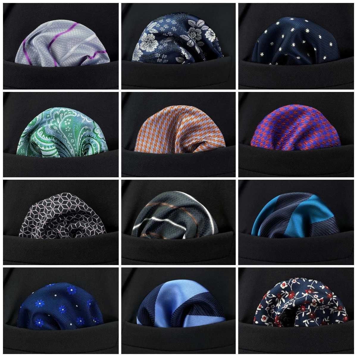 2025 NEW Colorf Mens Pocket Square Mticolor Dot Paisley Classic Wedding Handkerchief Busin Jacquard Hanky Y251024