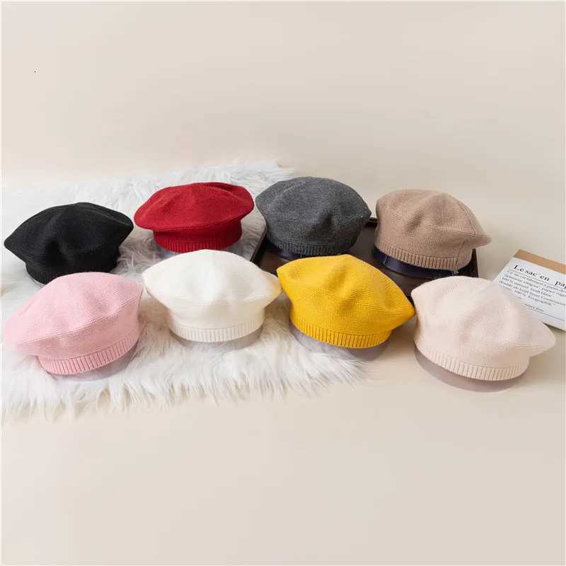 Winter Autumn Baby Girls Warm Solid Knitted Hats Children Beret Beanie Hat Casual Hat Soft Comfortable Kids Bonnet For 28YearsL251024