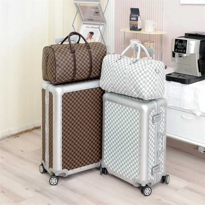202426 inch Travel Suitcase Trolley Case with wheels All Aluminum Magnesium Alloy Boarding Box Carry on Luggage Boarding BoxW251024