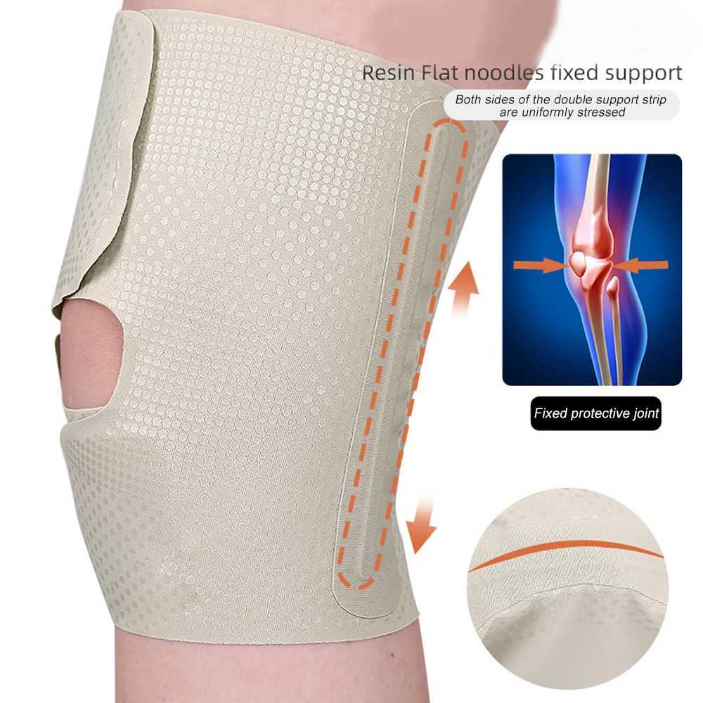 1Pcs Lightweight Breathable Knee Brace Adjustable Open Patella with Dual Side Stabilizers for Hiking Running Sports WorkoutW251024