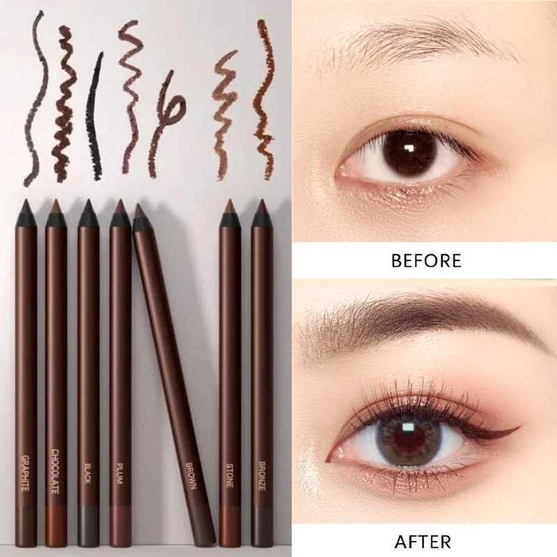 Waterproof Eyeliner Brown Smooth Matte Eye Liner Long Lasting Non Smudging High Pigmented Eyebrow Pencil Punk Eye MakeupL251024