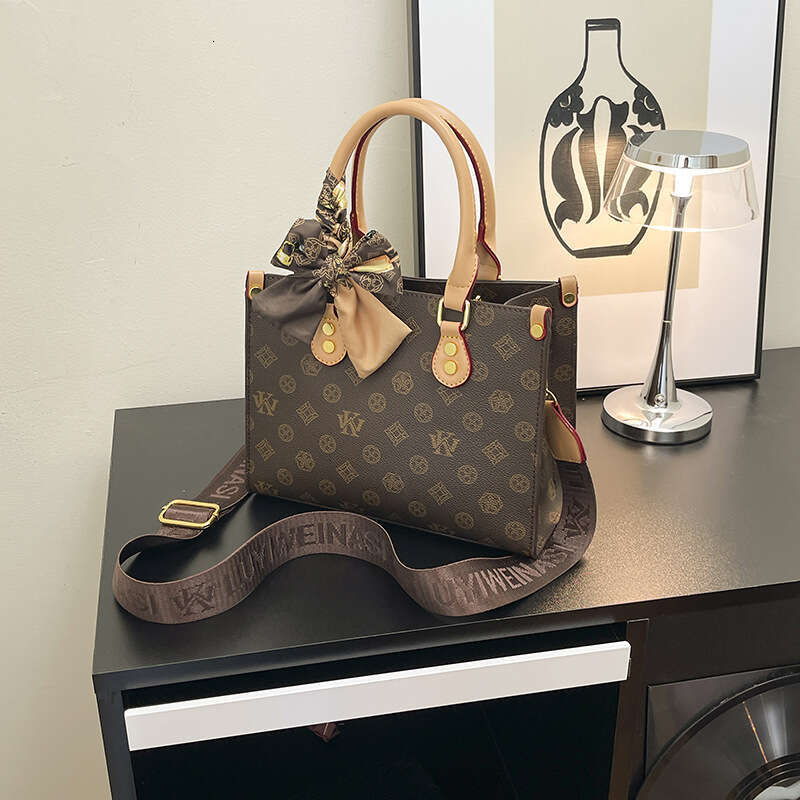 Fashion Designer Bag for Women Handbag Tote Bags with Scarf New Pattern Printed Ladies Shoulder Crossbody Bag