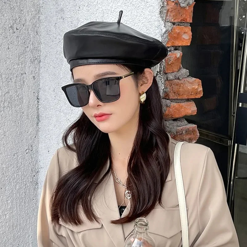 Fashion Felt 100 High Quality Real Leather Beret Hat Women Cap Female Ladies Beret Girls For Spring Autumn Pumpkin Hat 251023