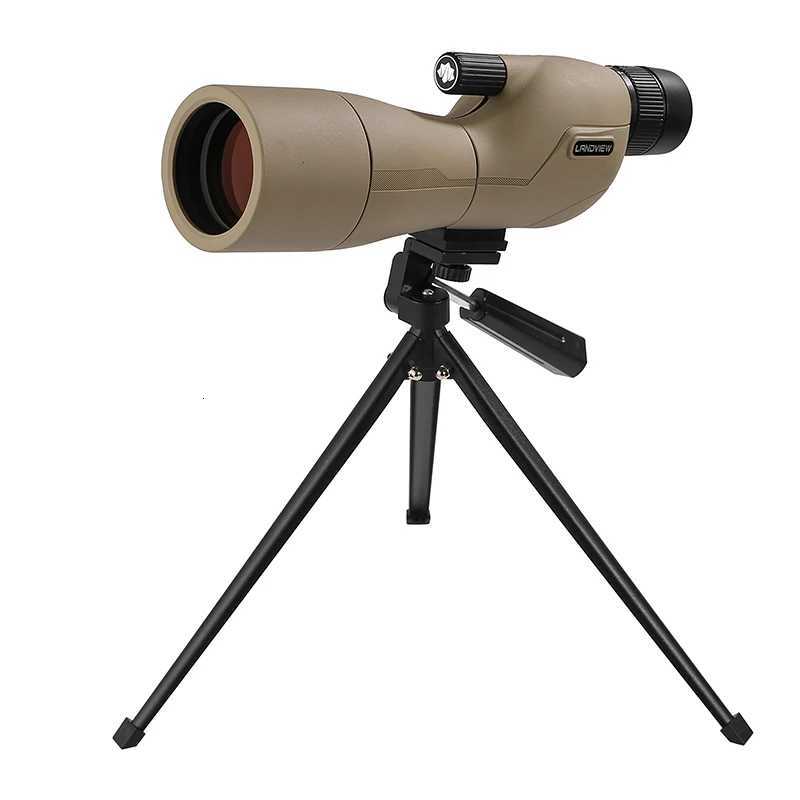 HD 2575x60 Spotting Scope for Target Shooting with Carrying Pouch 4 Monocular Tescope FMC ns for Hunting Birdwatching Y251017