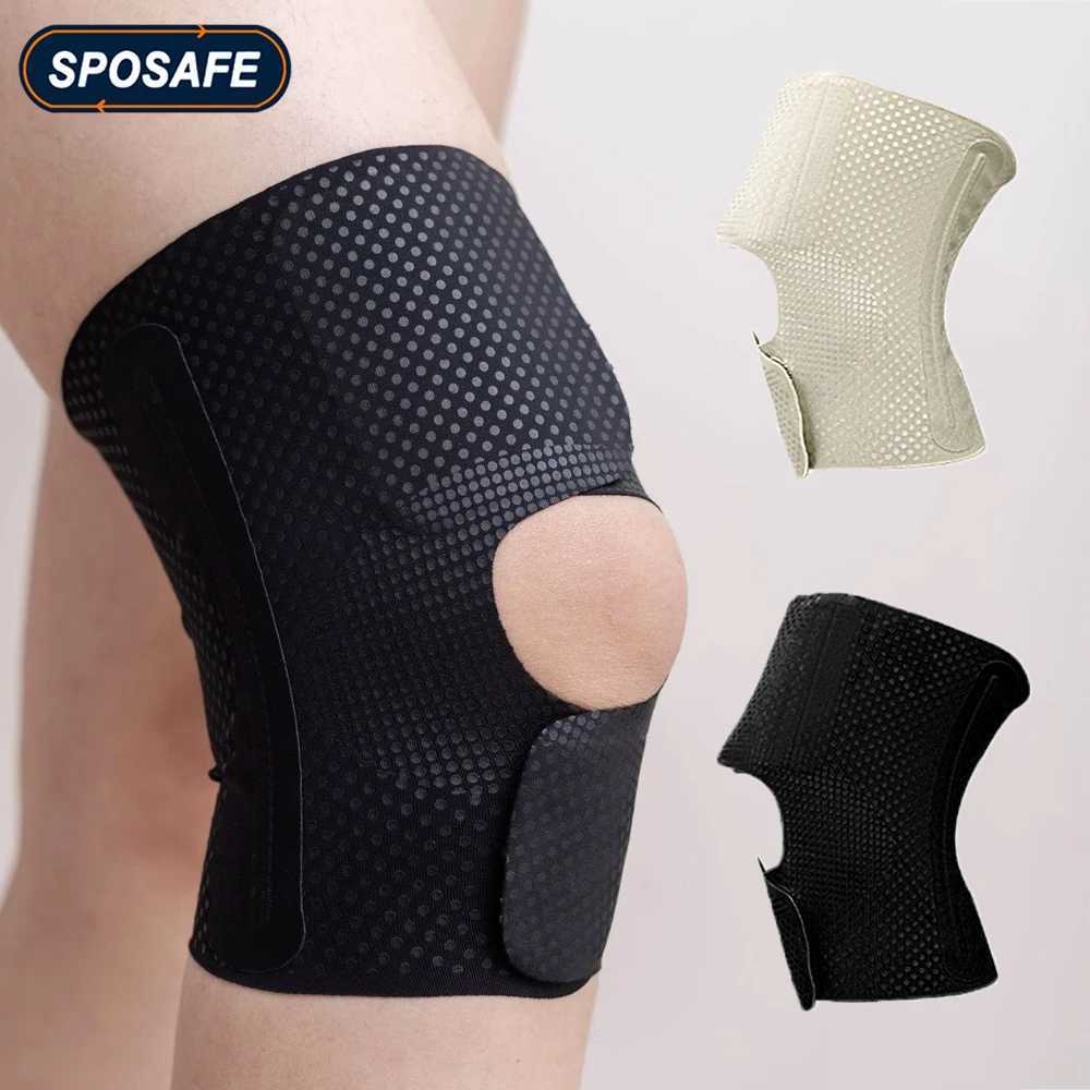 1Pcs Lightweight Breathable Knee Brace Adjustable Open Patella with Dual Side Stabilizers for Hiking Running Sports WorkoutW251024