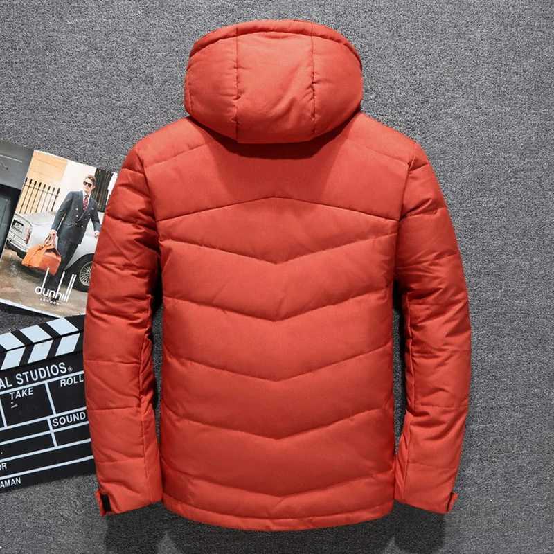Winter Thickened Mens Down Jacket Men Warm Windproof Parkas Travel Detachable Hat Casual Lightweight Skiing Puffer Jacket Male Z251024