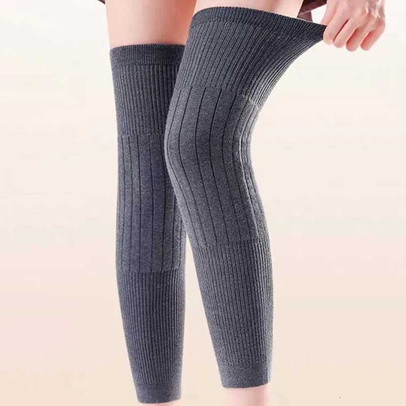 1 Pair Thermal Cashmere Knee Leg Warmers Stretchy Knee Brace Winter Warm Leg Sleeves Kneepads Muscle Joint Care Knee Support PadW251024
