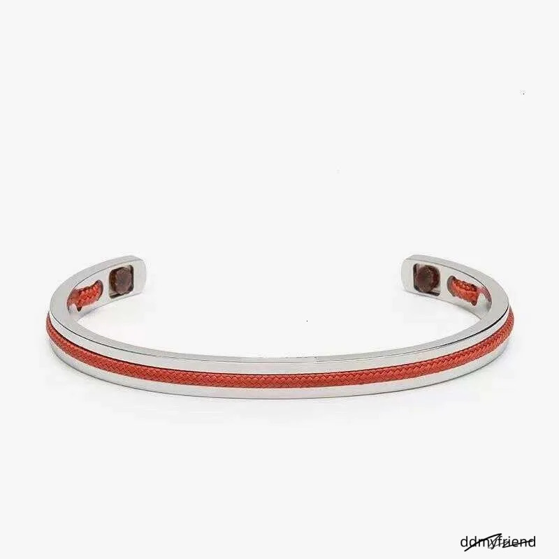 Handwoven Red Rope - Open Design, Creative Couple Bracelet With Black Accents Ddmyfriend