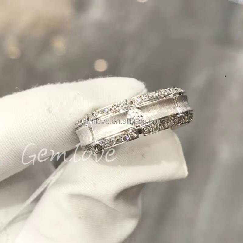 18K gold luxury fashion mens ring IGIcertified labgrown roundcut diamond micropav setting design specially crafted for him