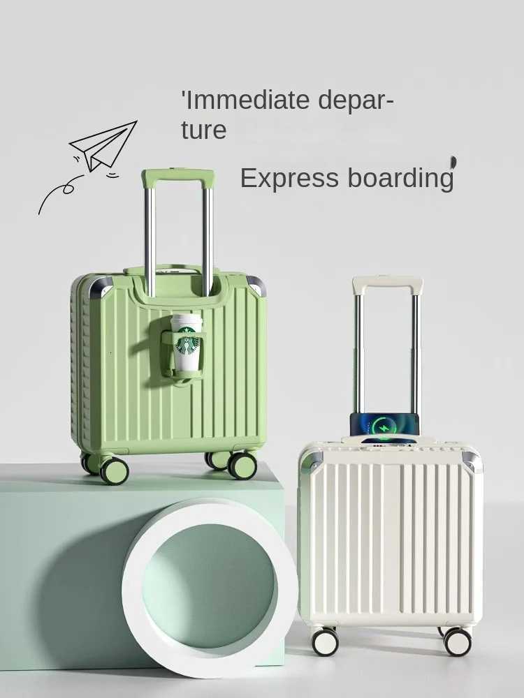 Multifunctional CarryOn Suitcase 1820 inch Cabin Bag Trolley Case Travel Suitcase Password Box USBTypeC Charging PortW251024
